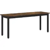 vidaXL Bank Rook Eik 110 x 35 x 45 cm Bewerkt hout