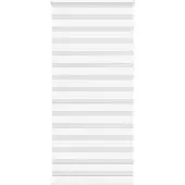 vidaXL Zebra rolgordijn 110x200 cm stofbreedte 105,9cm polyester wit