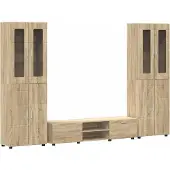 vidaXL Tv-meubelset FLORIN 3 pcs Sonoma Eik Bewerkt hout