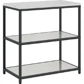 vidaXL Keukenrek HATTEM, zilver, 90 x 50 x 92 cm, staal