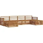 vidaXL Buiten bank set 6 st Naturel Massief Acacia Hout