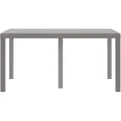 vidaXL Tuin Tafel Lichtgrijs 150 x 100 x 73 cm poly rattan