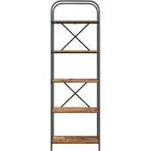vidaXL Boekenplank 5-laags 60 x 30 x 183 cm Bewerkt hout Oudhout