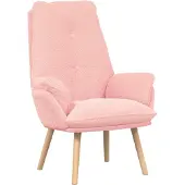vidaXL Fauteuil Roze 69 x 74 x 93 cm Sherpa Stof
