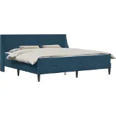 vidaXL Bedframe met matras met matras Blauw 200 x 200 cm Fluweel