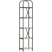 vidaXL Boekenplank 5-laags 40 x 30 x 183 cm Bewerkt hout Sonoma Eik