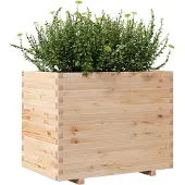 vidaXL Plantenbak 90x60x72 cm massief grenenhout