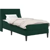 vidaXL Bedframe met matras met matras Donkergroen 100 x 200 cm Fluweel