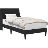 vidaXL Bedframe met hoofdeinde Zwart 90 x 190 cm Fluweel