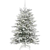 vidaXL Kunstmatige Hinged Kerstboom Wit 150 cm PE en PVC