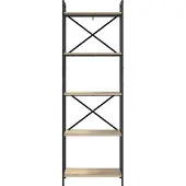 vidaXL Boekenplank 5-laags 56 x 34 x 171 cm Bewerkt hout Sonoma Eik