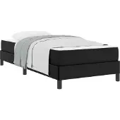 vidaXL Bedframe met matras Zwart 90 x 200 cm Stof