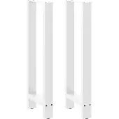 vidaXL Bartafelpoten 2 st 40x(100-101) cm staal wit