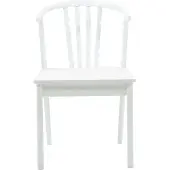 vidaXL Eetkamerstoel 2 st Massief Rubberhout Wit 51 x 61 x 80,5 cm