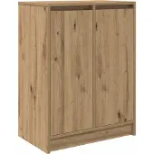 vidaXL Schoenenkast 57x34x76 cm spaanplaat ambachtelijk eikenkleurig