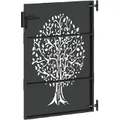 vidaXL Tuinpoort met slot Zwart 85 x 125 cm Poedercoated staal