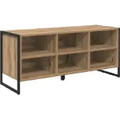 vidaXL Schoenenkast 100 x 35 x 44 cm Bewerkt hout Ambachtelijk Eiken