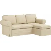 vidaXL Bank Crème 195 x 138 x 80 cm Stof