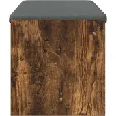 vidaXL Hallenbank met kussen Rook Eiken 103 x 38 x 40 cm