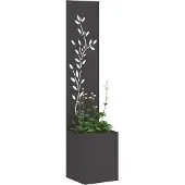 vidaXL Tuin Privacy Scherm Zwart 32 x 32 x 150 cm Koudgewalst staal