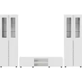 vidaXL Tv-meubelset FLORIN 3 st 150 x 39 x 30 cm Hoogglans Wit