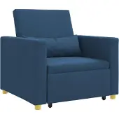 vidaXL Uittrekbare slaapbank eenpersoons Blauw 90 x 165 x 87 cm Stof