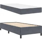 vidaXL Bedframe Donkergrijs 80 x 200 cm Stof