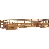 vidaXL Buiten bank set 7 st Naturel Massief Acacia Hout
