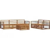 vidaXL Buiten bank set 6 st Naturel Massief Acacia Hout