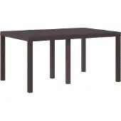 vidaXL Tuin Tafel Bruin 150 x 100 x 73 cm poly rattan