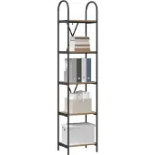 vidaXL Boekenplank 5-laags 40 x 30 x 183 cm Bewerkt hout Artisan Eiken
