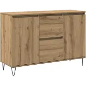 vidaXL Dressoir 101,5x35x70 cm bewerkt hout artisanaal eikenkleurig