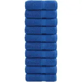 vidaXL Gastendoekjes SOLUND 10 st 600 g/m² 30x50 cm blauw