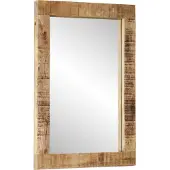 vidaXL Spiegel 70x50 cm massief mangohout en glas