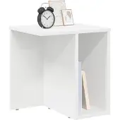 vidaXL Bijzettafel Wit 37 x 32 x 40 cm Bewerkt hout