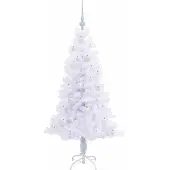 vidaXL Kunstkerstboom met 150 LED Wit 150 cm PVC en Staal