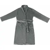 vidaXL Badjas zonder Kap Donkergrijs xxxl Flanel