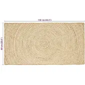 vidaXL Vloerkleden Zwart 60 x 400 cm Jute