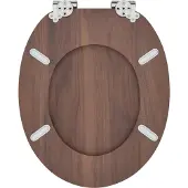 vidaXL Toiletbril Bruin 44 x 38 cm Bewerkt hout