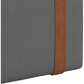 vidaXL Hangend hoofdbord Met LED-verlichting Donkergrijs Antiek PU