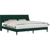 vidaXL Bedframe met hoofdeinde Donkergroen 180 x 200 cm Fluweel