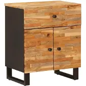 vidaXL Bedkast met lade Bruin 50 x 33 x 60 cm Massief Mango Hout
