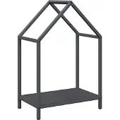 vidaXL Brandhoutrek 40x25x60 cm koudgewalst staal antracietkleurig