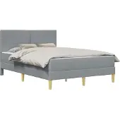 vidaXL Bedframe Lichtgrijs 120 x 200 cm Polyester