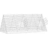 vidaXL Konijnenkooi zilver 215 x 100 x 85 cm Gegalvaniseerd staal