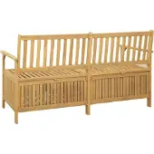 vidaXL Opslagbank 2 -Seater 170 x 63 x 84 cm Massief Acaciahout