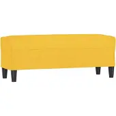 vidaXL Bankje 100x35x41 cm stof lichtgeel