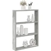 vidaXL Wandschap 43x9x60 cm bewerkt hout betongrijs