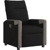 vidaXL Fauteuil verstelbaar stof zwart