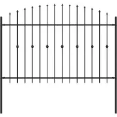 vidaXL Spieshek ASTEN, 200 x 166 cm, stalen hek met poedercoating, zwart
